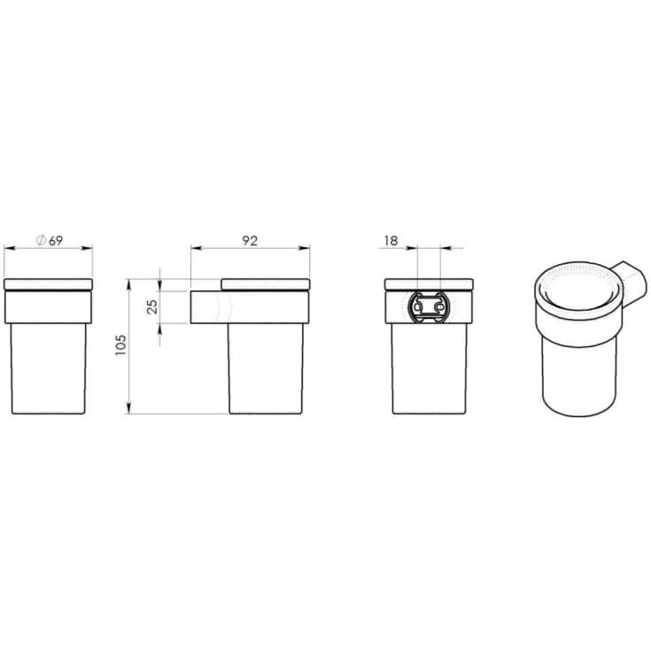 Hefe Piren tandkrus, mat sort