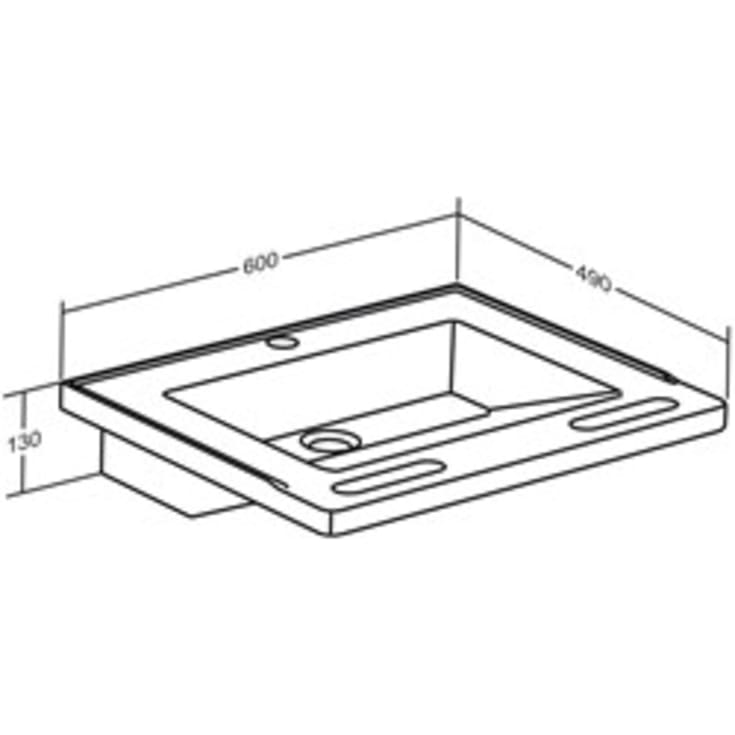 Pressalit Care Matrix Small håndvask, 60x49 cm, hvid