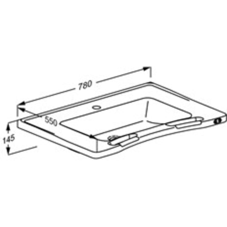 Pressalit Care Matrix Medium håndvask, 78x54,5 cm, hvid