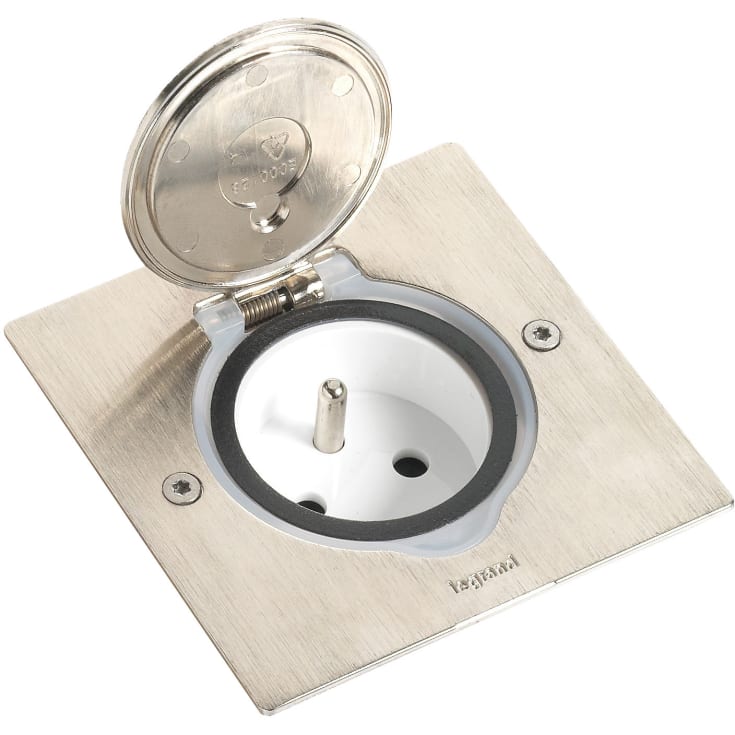 Gulvstik tom firkantet 2 moduler stål