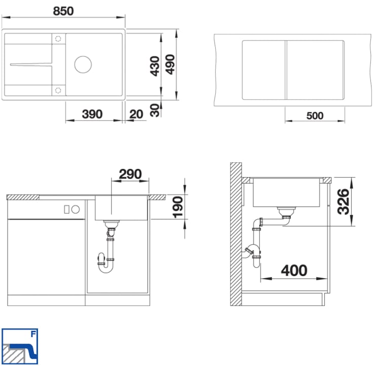Blanco Metra 5S-F Antracit Mx