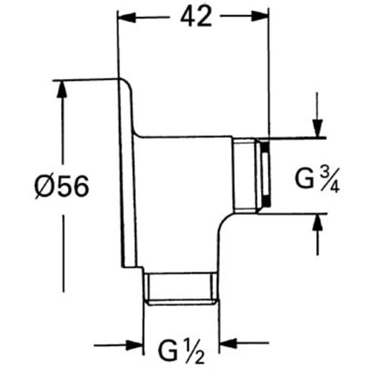 Grohe vægflange, krom