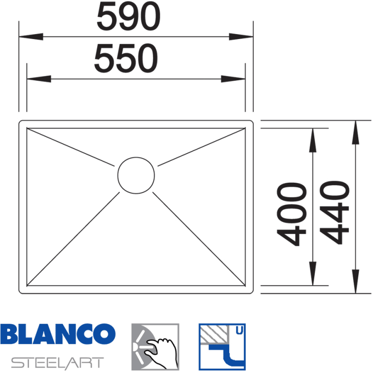 Blanco Zerox 550-U Uxi