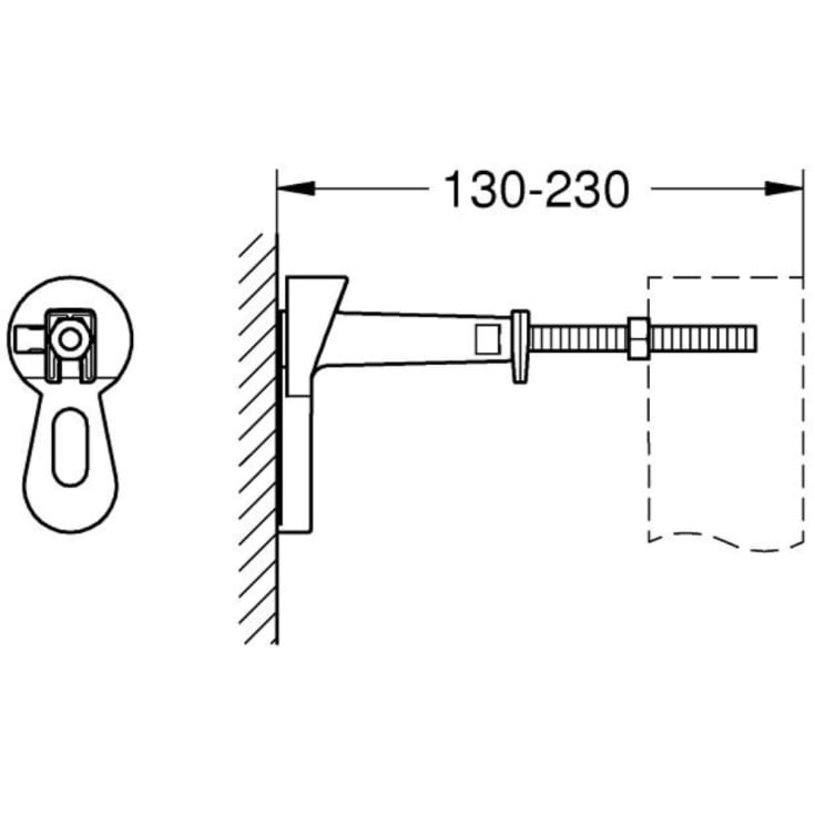 Grohe vægbeslag til Rapid SL indbygningsmoduler (2 stk.)