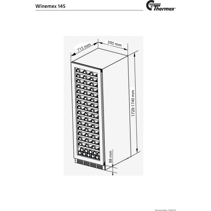 Thermex Winemex 145 vinkøleskab, triple zone