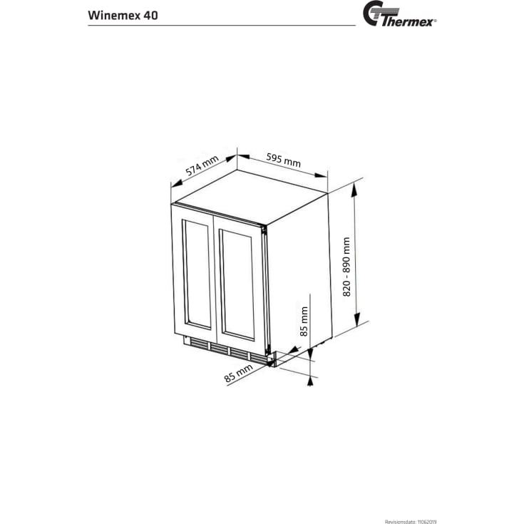 Thermex Winemex 40 vinkøleskab, double zone