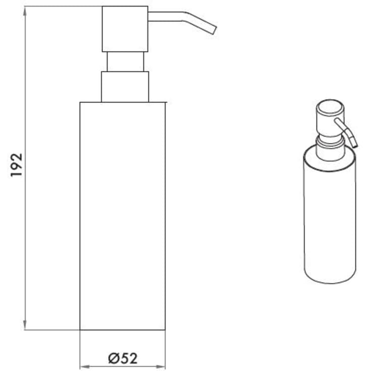 Randi Line 18 sæbedispenser, børstet rustfrit stål