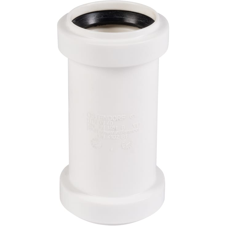 40 mm Skjuthylsa avlopp vit PP
