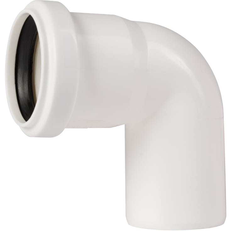 Ostendorf avløpsbend, 90°, Ø50 mm, plast, hvit