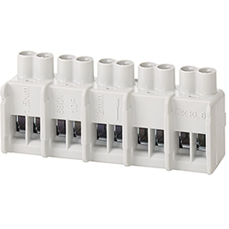KVIK dubbelklämma KF04xx 5x1,5-6mm² för klämhållare DKKH04-06
