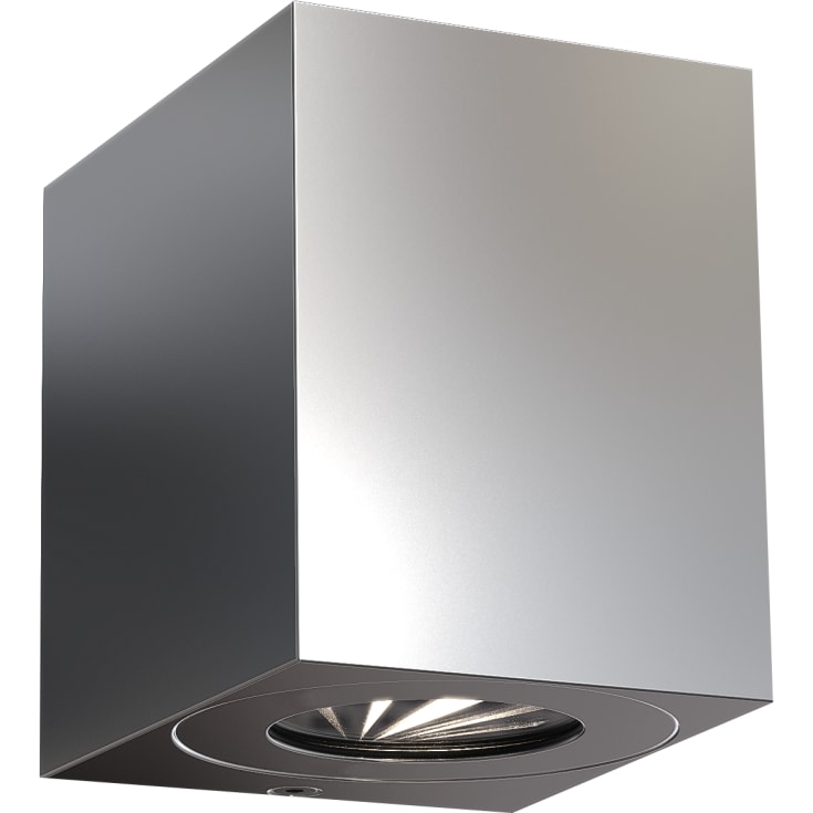 Nordlux Canto Kubi 2 utelys vegg, rustfritt stål