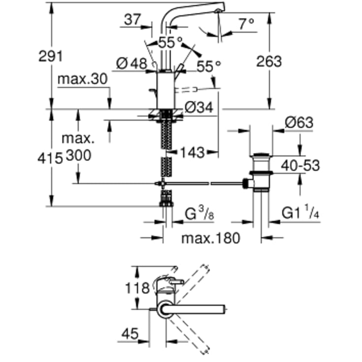 Grohe Concetto håndvaskarmatur, krom