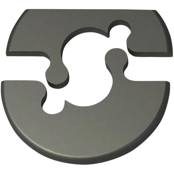 Roset alu natur m/cut, 18 mm