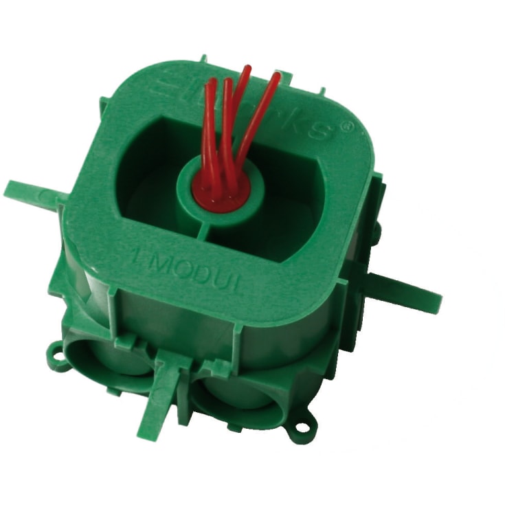 10 stk Indmuringsdåse MU10 til afbryder, grøn