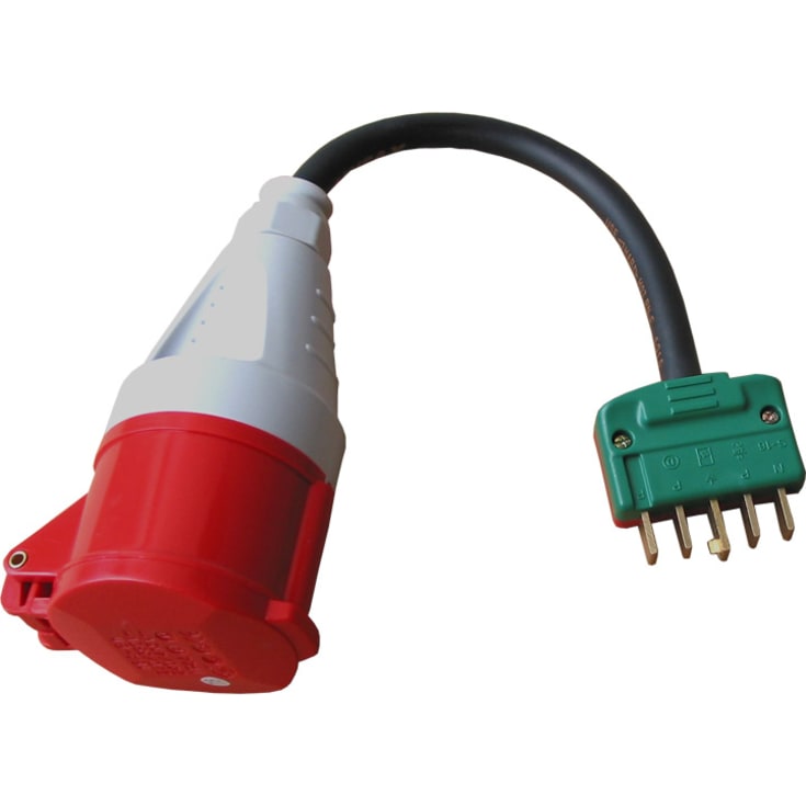 Adapterkabel CEE mellomkontakt 400V/plugg S16, 5P, 0,33M
