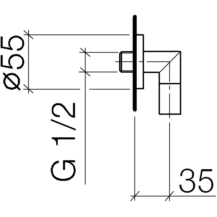Dornbracht Meta slangeudtag, børstet platin