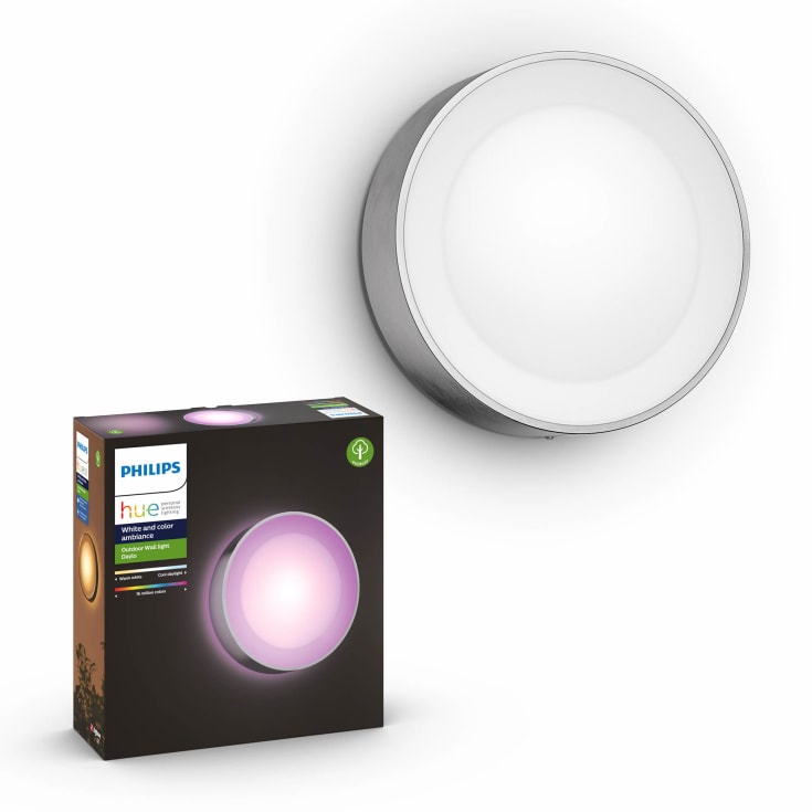 Philips Hue Daylo udendørs væglampe, aluminium
