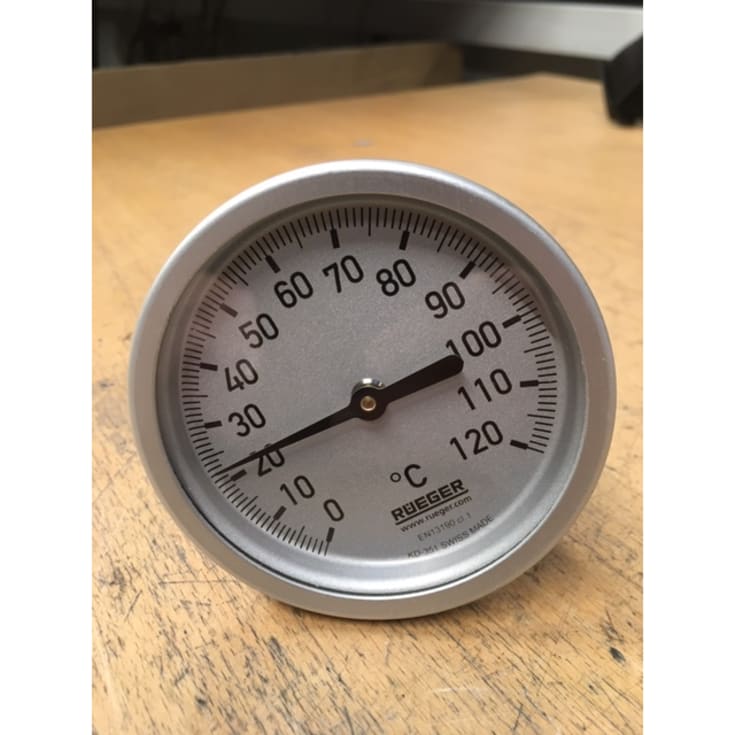 77 mm Rueger termometer 125 mm sonde