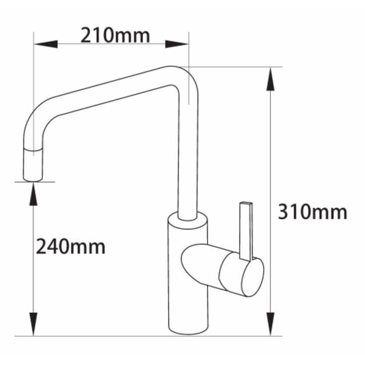 Noba K5 køkkenarmatur, stål