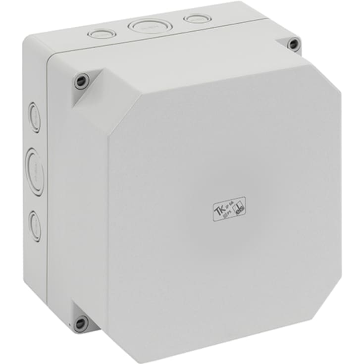 Boks TK PS 1818-13F-M, 182 x 180 x 137 mm, grå