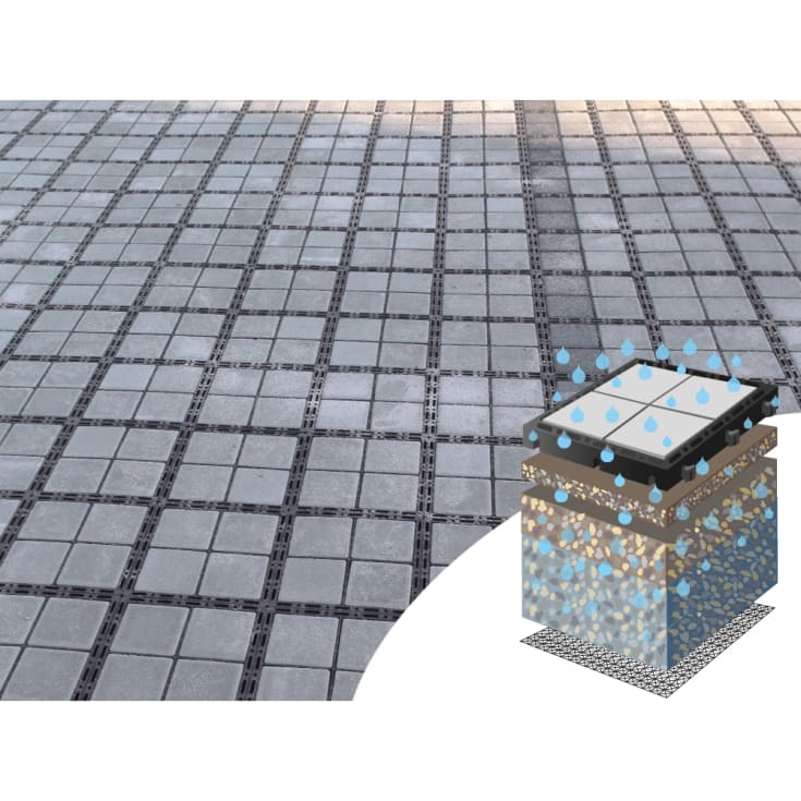 516 stk Byggros ECORASTER Bloxx ramme, sort, 12 stk. pr. 1,33 m²