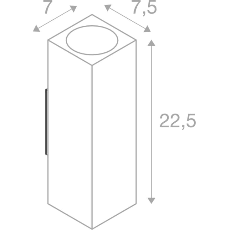 SLV Theo udendørs væglampe, op/ned, hvid