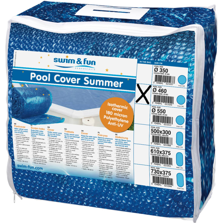 2 stk Swim & Fun Poolcover med termofunksjon, Ø4,6 meter
