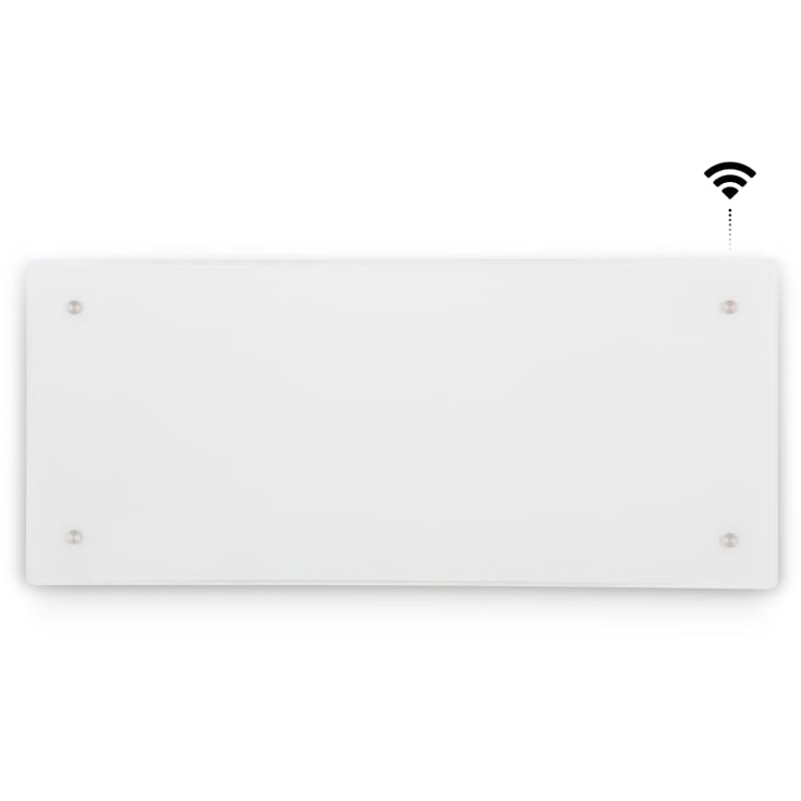 Adax Clea H elradiator med termostat & wifi, 230V, 400W, hvid glas, 4-8 m²