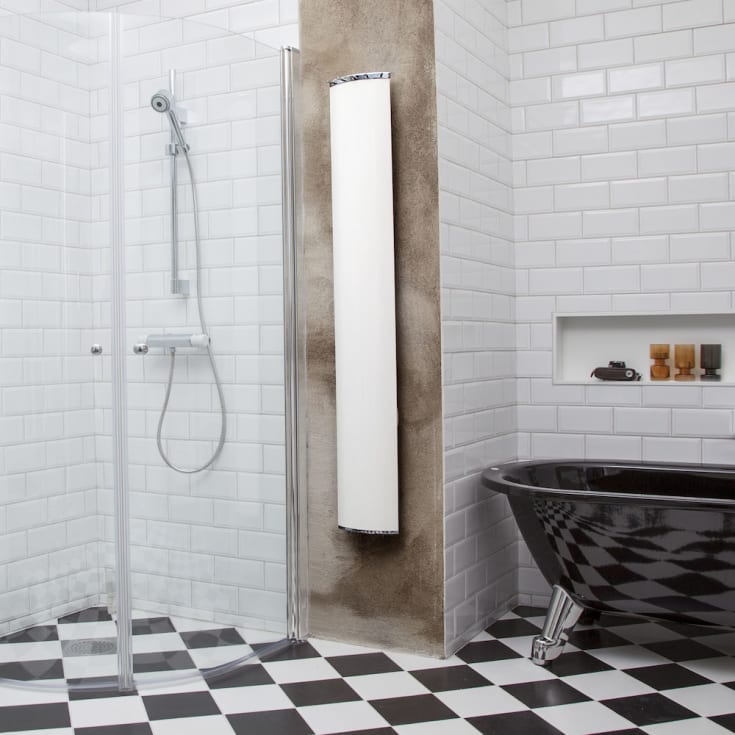 Pax Velvet 1030 håndklædetørrer, el, 21x103 cm, hvid