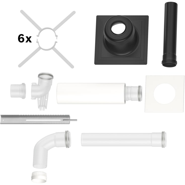 Bosch 80/125 mm aftrækspakke til skorsten, B53