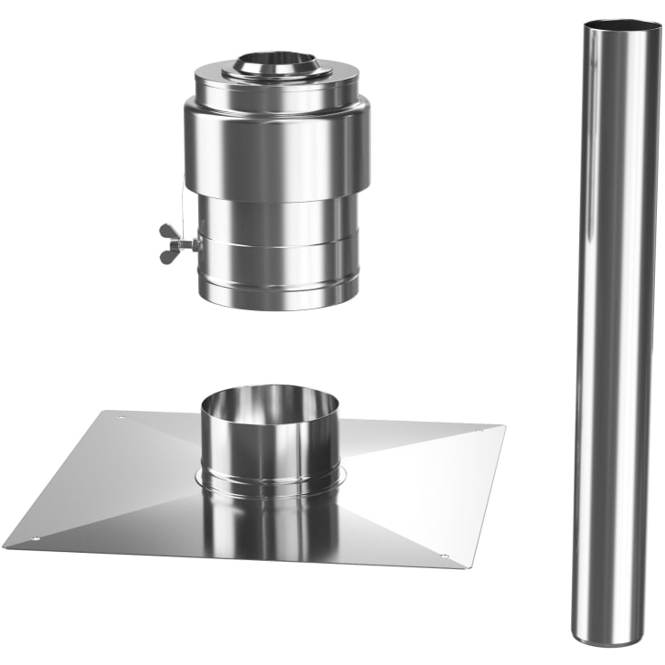 Bosch 60 mm skorstenstop, 400 x 400 mm, rustfri stål