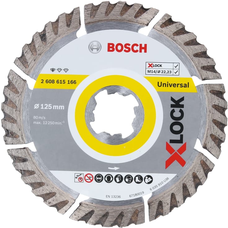 Bosch X-LOCK diamantskæreskive universal, 125 x 22,23 mm