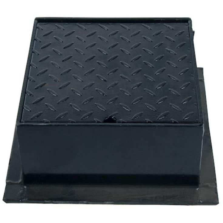 Duco 315 x 160 mm karm/dæksel, firkantet, 2,5 t, sort smedejern