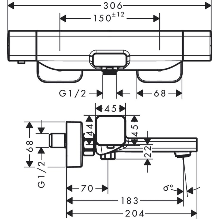 Hansgrohe Ecostat E kararmatur, krom