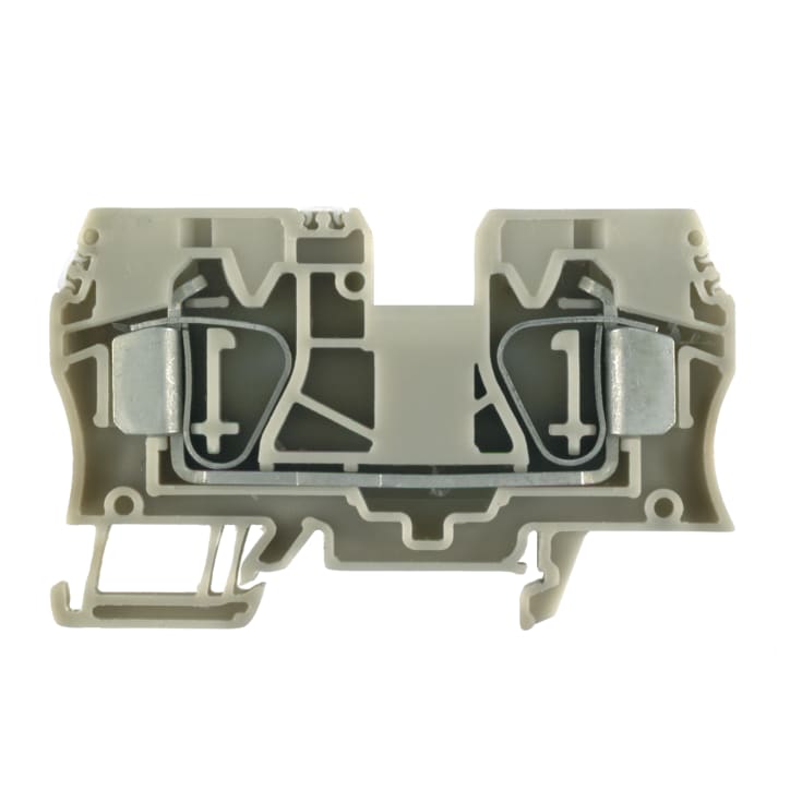 Gennemgangsklemme ZDU 10 fjeder/fjeder, beige