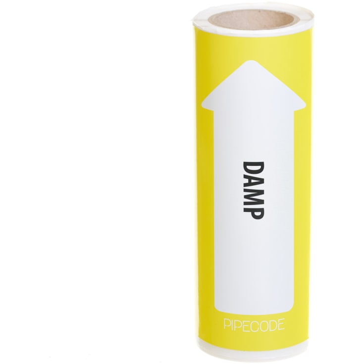 Pipecode Rørmærke - Damp - 80mm x 5m