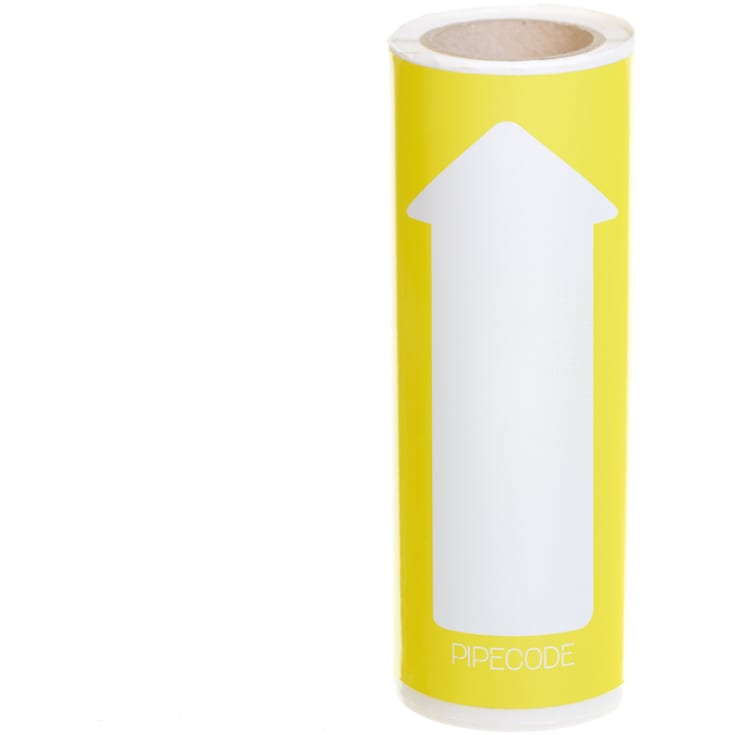 Pipecode Rørmærke - Gul nr.25 - 80mm x 5m