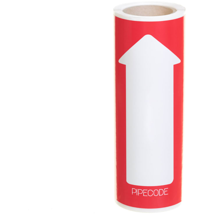 Pipecode Rørmærke - Rød nr.5 - 80mm x 5m