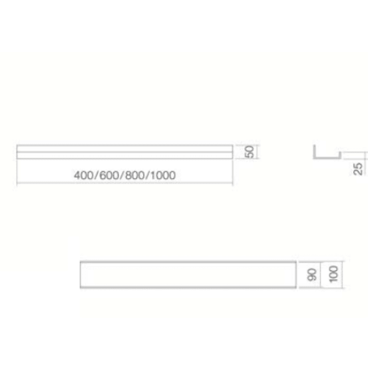 Alape Assist hylde, 60x10 cm, mat sort