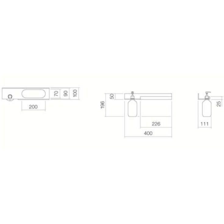 Laufen Assist hylle, 40x11,1 cm, matt sort
