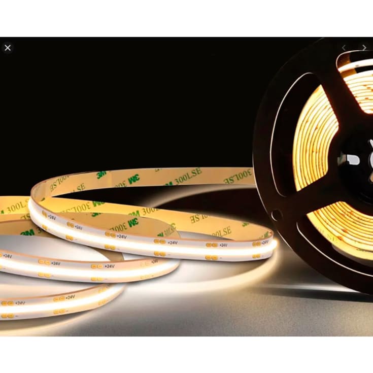 LED Strip 24V DC 10W COB 2700K RA90, 5M, IP20