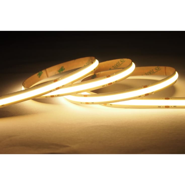 LED Strip 24V DC 10W COB 3000K RA90, 5M, IP20