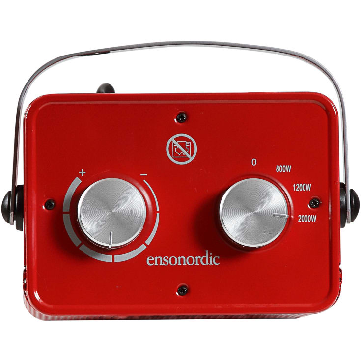 Case varmeblæser, rød - 2000W
