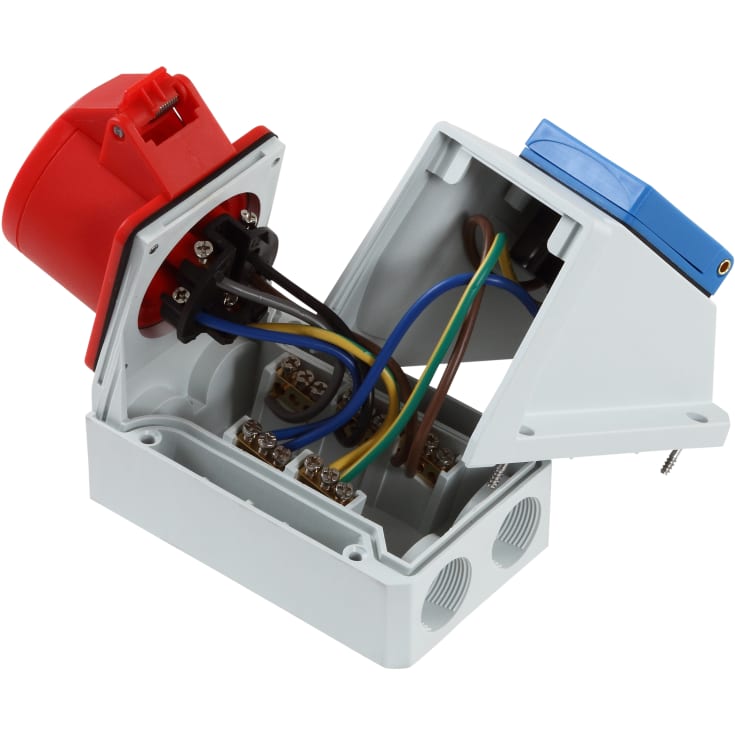 Combi CEE vægudtag 16A 3P+N+J 400V+dk hvid