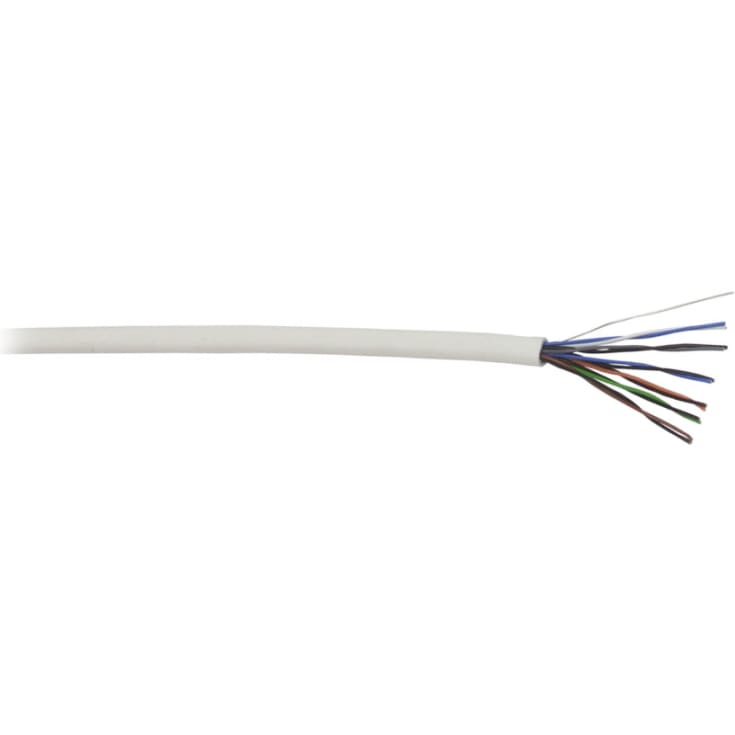 100 meter Signalkabel PTS-HF 2x2x0,6 hvid halogenfri S100