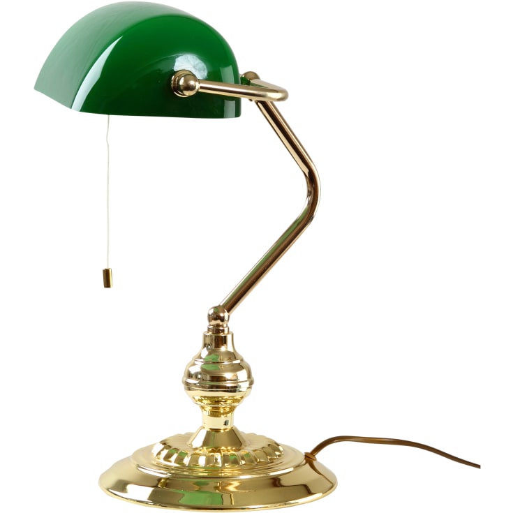 Eglo Banker bordlampe, grøn/messing