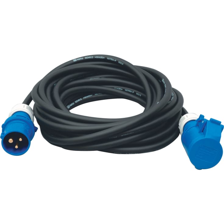 Wexim CEE kabelsats, 3G1,5 mm², 230V/16A, 10 meter