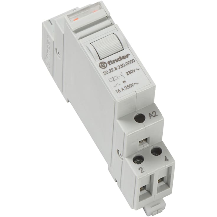 Finder kiprelæ 2 NO, AC 16A, 230V