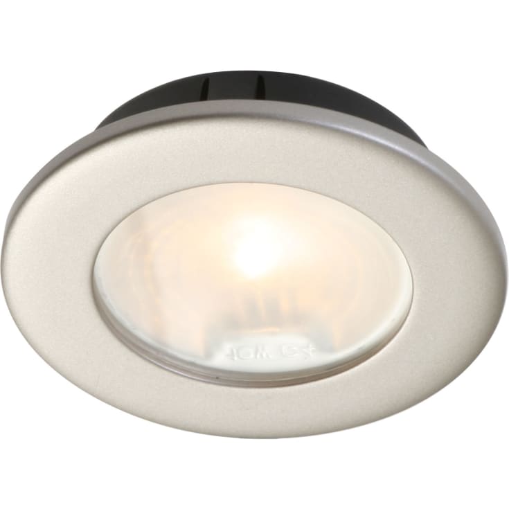 Lareno Myggen møbel indbygningsspot, 10W, G4, 2800K, børstet stål