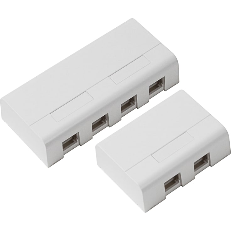 LK Actassi montageboks, 2xRJ45
